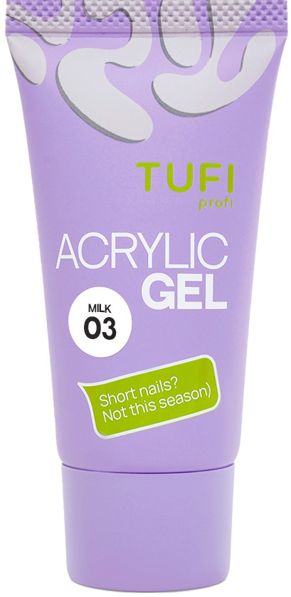 Акригель для наращивания 03 Milk TUFI profi, 30 мл