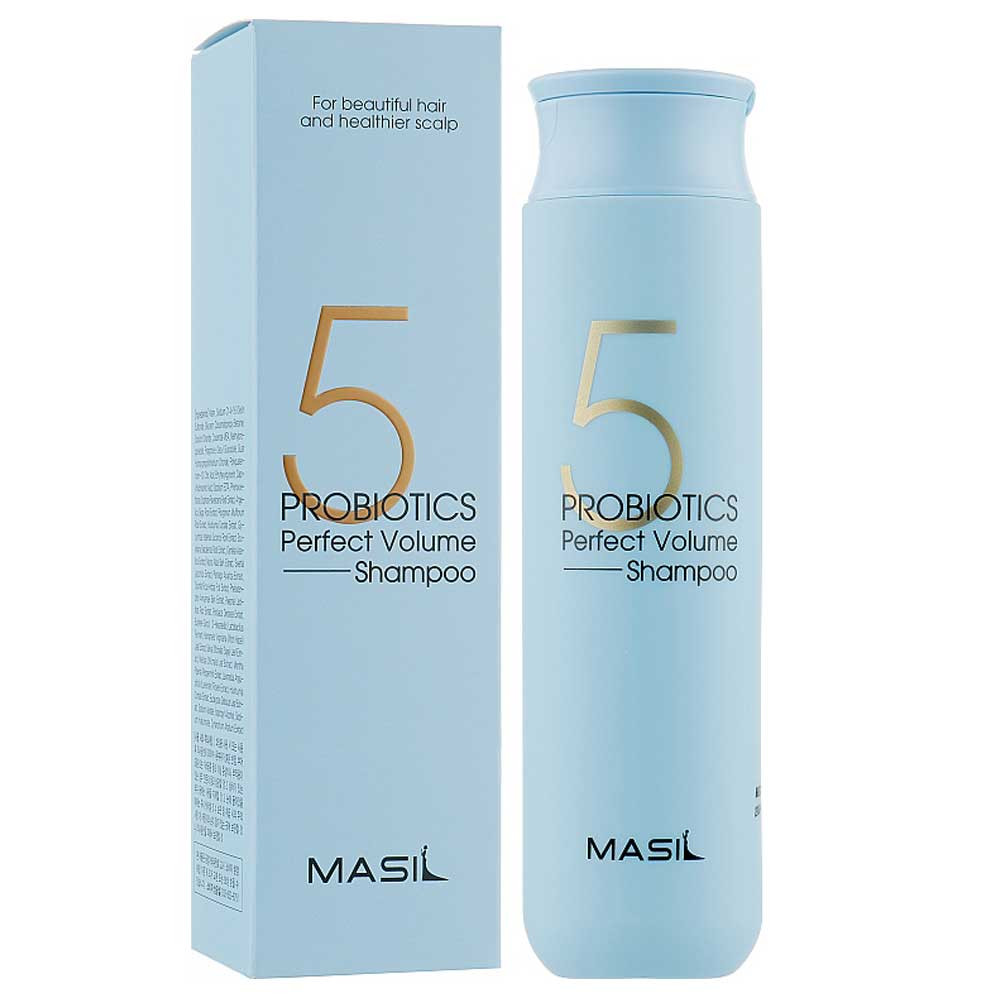Шампунь с пробиотиками для объёма волос 5 Probiotics Perfect Volume Shampoo Masil, 300 мл  Фото 2 