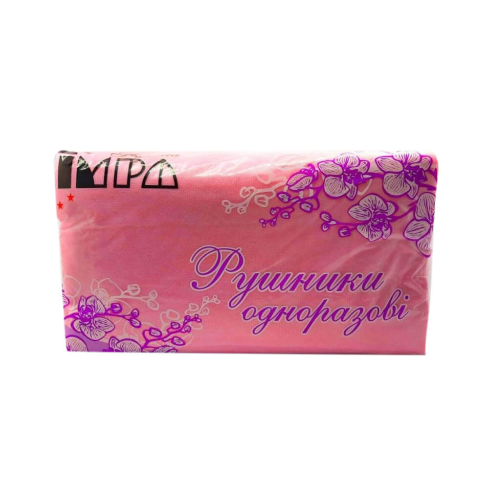 Полотенца розовые сетка 40х70 см Тимпа, 50 шт