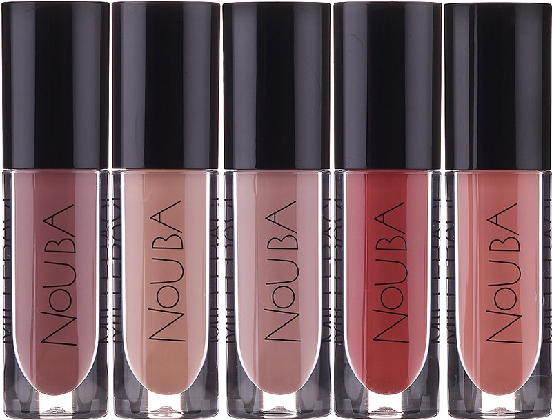 Набор KISSES EXPERIENCE n.2 Nouba (5 мини стойких помад Millebaci №58, 70, 72, 73, 71) 