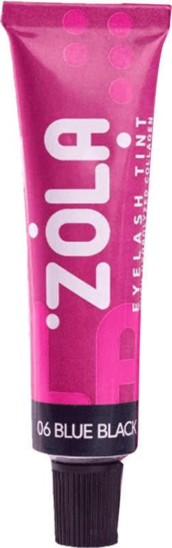 Фарба для вій з колагеном Eyelash Tint With Collagen (06 Blue Black) Zola, 15 мл