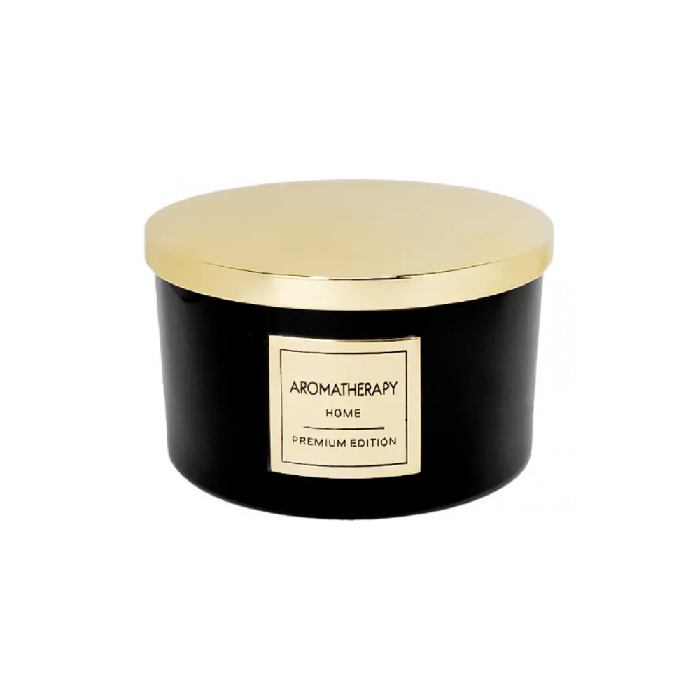 Свічка ароматизована Campfire Marshmallows (чорна) Pepco Home Luxury Candle 