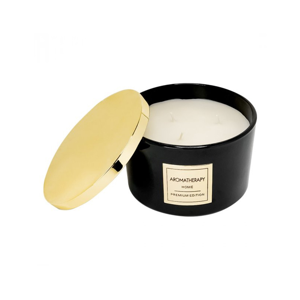 Свічка ароматизована Campfire Marshmallows (чорна) Pepco Home Luxury Candle  Фото 2 