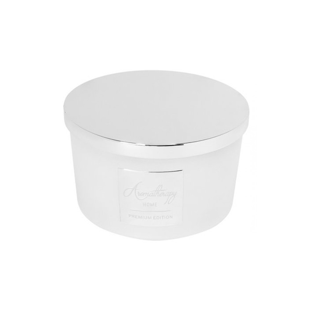 Свічка ароматизована Amber Wood (срібло) Pepco Home Luxury Candle 