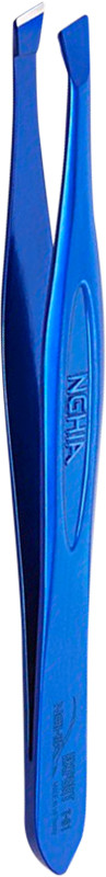 Пинцет для бровей скошенный синий T.01BL EXPORT, NGHIA
