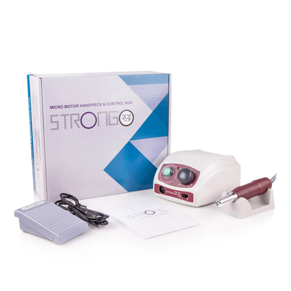 Фрезер для маникюра для Strong 207B 35000/65 W ручка 120II Red  Фото 6 