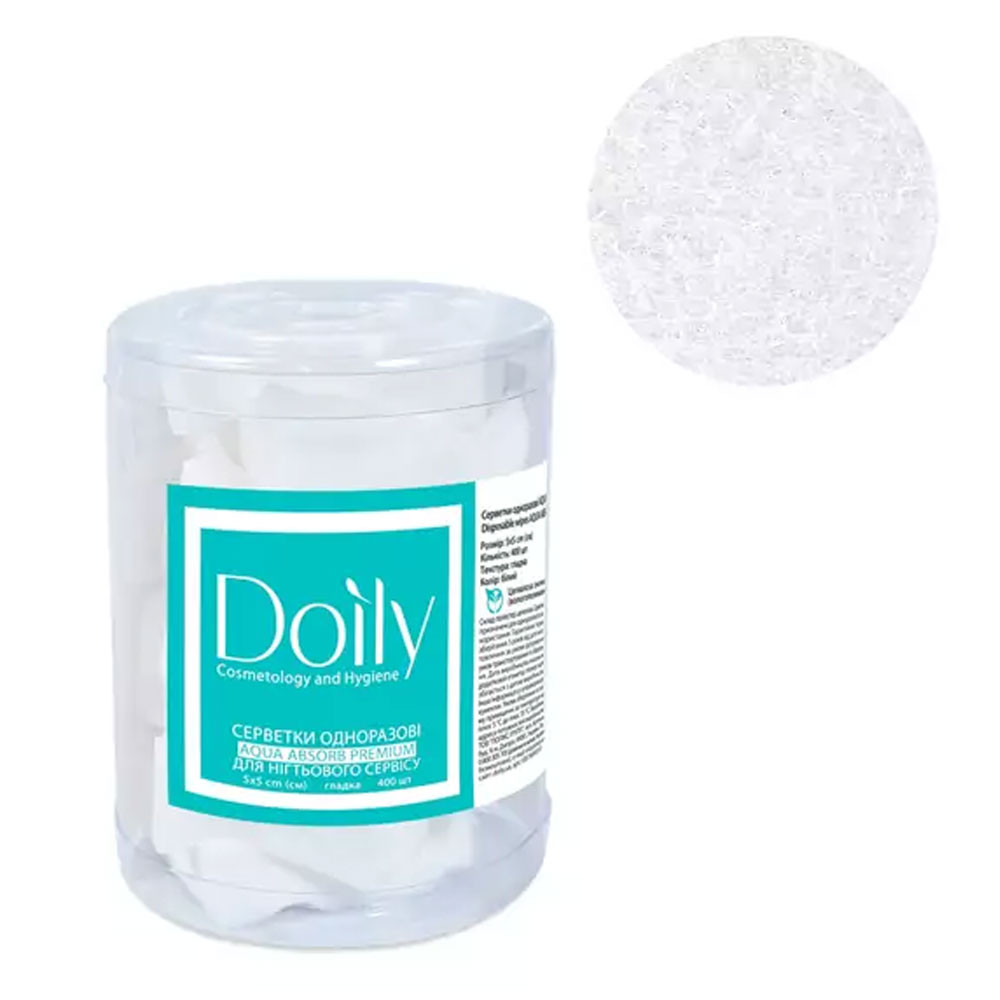 Салфетки из целлюлозы в тубусе Aqua Absorb 5х5 см Doily, 400 шт Фото 2