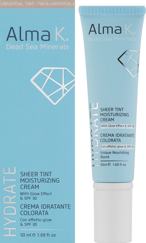 Крем-тинт увлажняющий для лица с эффектом сияния SPF30 Alma K, 50 мл на beauty-prof.com Фото 2 Крем-тинт увлажняющий для лица с эффектом сияния SPF30 Alma K, 50 мл Фото 2