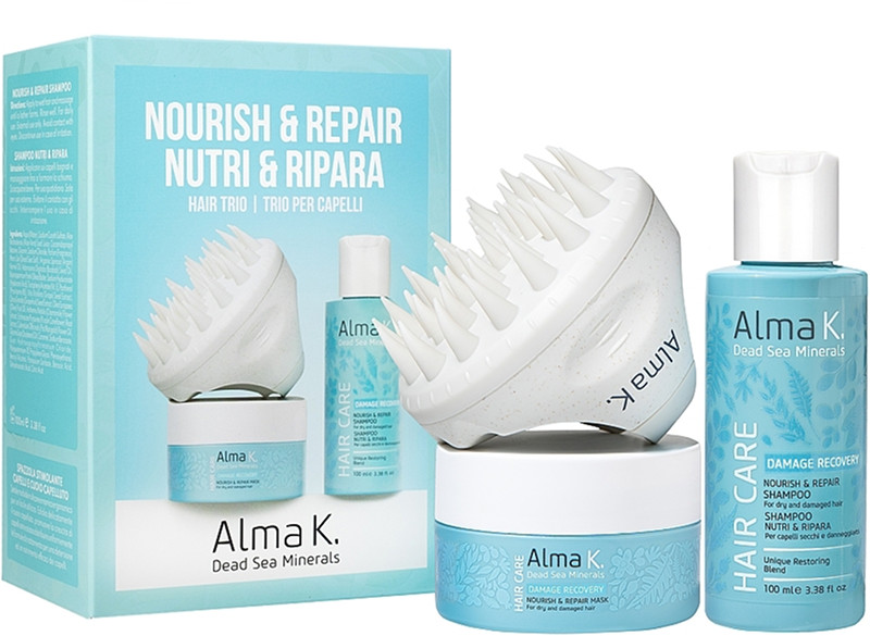Набор для ухода за волосами Nourish & Repair Hair Trio Alma K, (100 мл/70 мл)