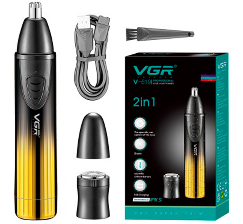 Тример для видалення волосся в носі Gold V-619G VGR  Фото 2 