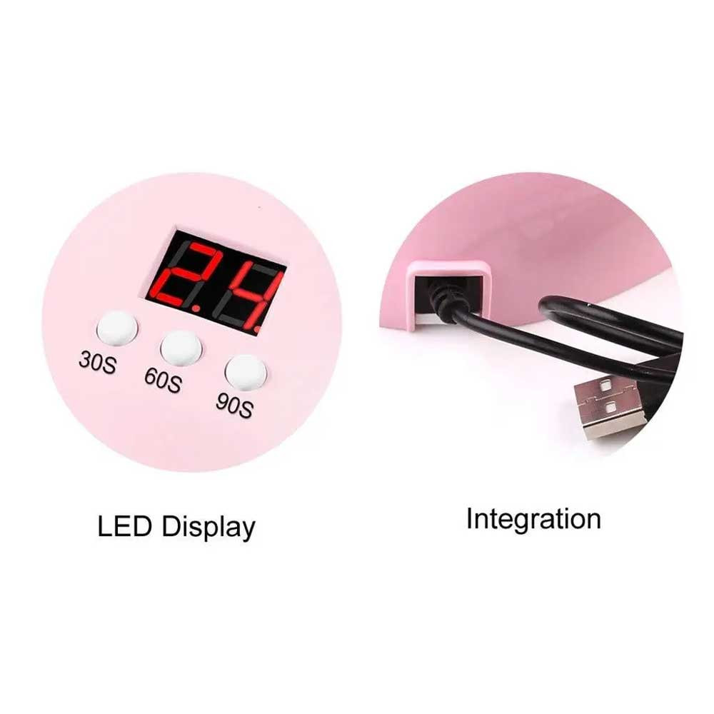 Лампа для манікюру Uv-Led SUN ONE Mini-1 36 вт USB (рожева)  Фото 4 