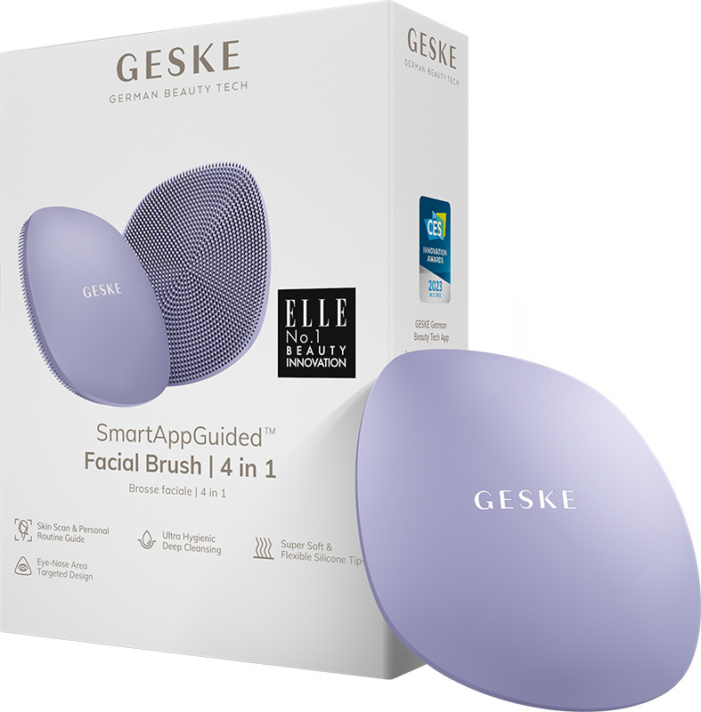Щітка для обличчя GESKE Facial Brush 4 в 1 фіолетовий на beauty-prof.com Щітка для обличчя GESKE Facial Brush 4 в 1 фіолетовий