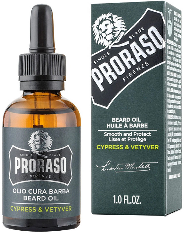 Олія для догляду за бородою Cypress&Vetyver Proraso, 30 мл Фото 2