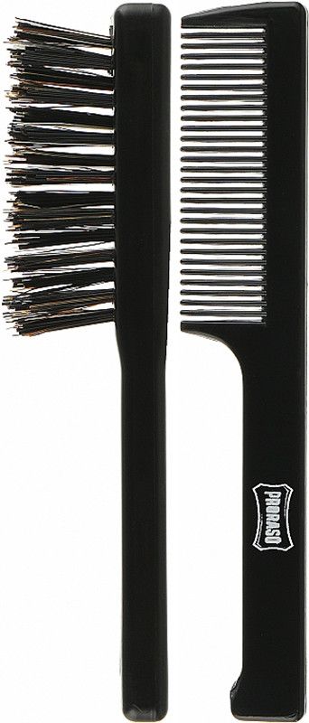 Набір для догляду за вусами Moustache Comb and Brush Proraso