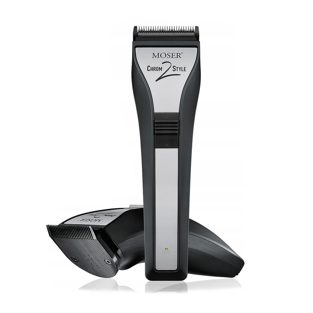 Машинка для стрижки черная/серебро Moser Chrom Style Li-Ion на beauty-prof.com Фото 2 Машинка для стрижки черная/серебро Moser Chrom Style Li-Ion Фото 2