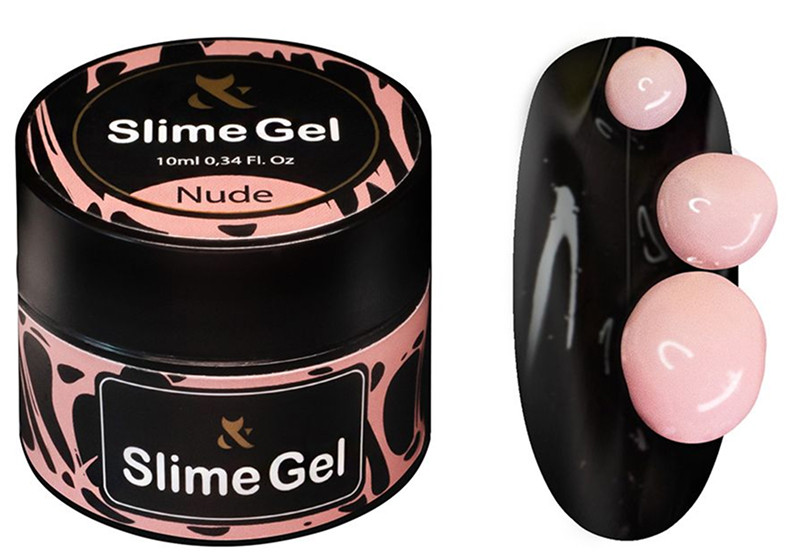 Гель-жвачка для дизайна Slime Gel Nude F.O.X, 10 мл  Фото 2 