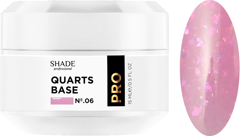 Основа каучукова з блиском Quarts base №6 Shade, 15 мл