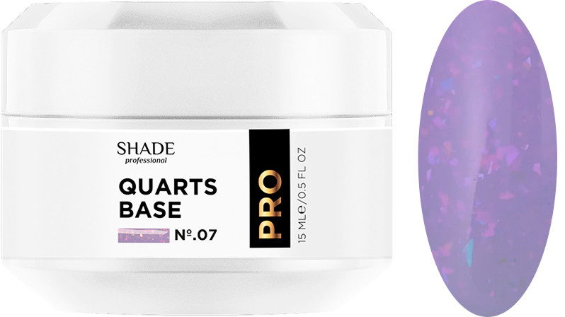 Основа каучуковая с блеском Quarts base №7 Shade, 15 мл.