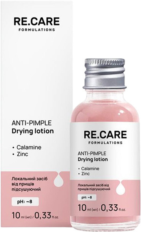 Локальний засіб від прищів підсушуючий Anti-Pimple Drying Lotion RECARE, 10 мл