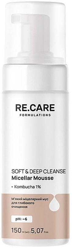 М'який міцелярний мус для глибокого очищення Soft & Deep Cleanse Micellar Mousse RECARE, 150 мл