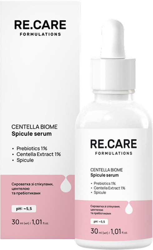 Сироватка зі спікулами, центелою та пребіотиками Centella Biome Spicule Serum RECARE, 30 мл