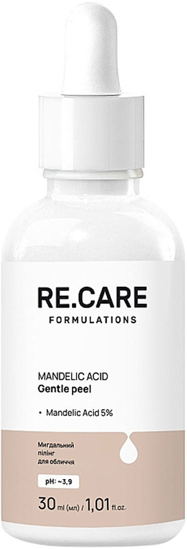 Пілінг мигдальний для обличчя Mandelic Acid Gentle peel RECARE, 30 мл