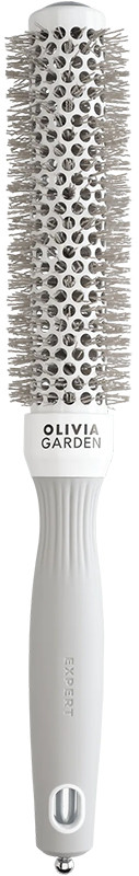 Брашинг термо для волос EXPERT BLOWOUT SPEED Wavy Bristles White&Grey Olivia Garden 25мм
