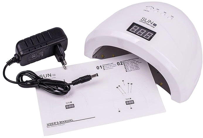 LED/UV Лампа SUN 1S гибридная (с дисплеем) белая 48 Вт  Фото 3 