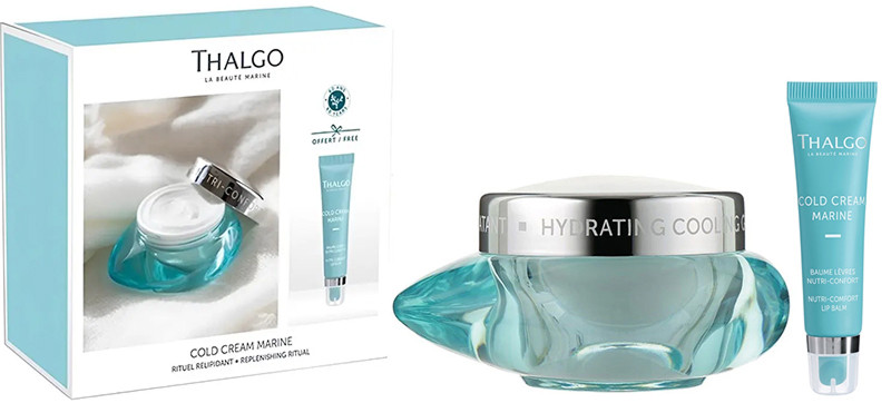 Набір "Гавань Розслаблення" для сухої шкіри обличчя Cold Cream Marine Thalgo, (50мл/15мл)