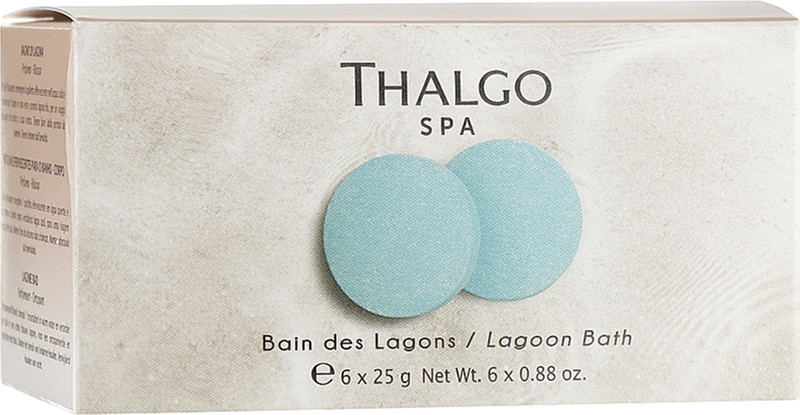 Шипучие таблетки для ванны "Воды Лагуны" Lagoon Water Bath Pebbles Thalgo, 6х25 г