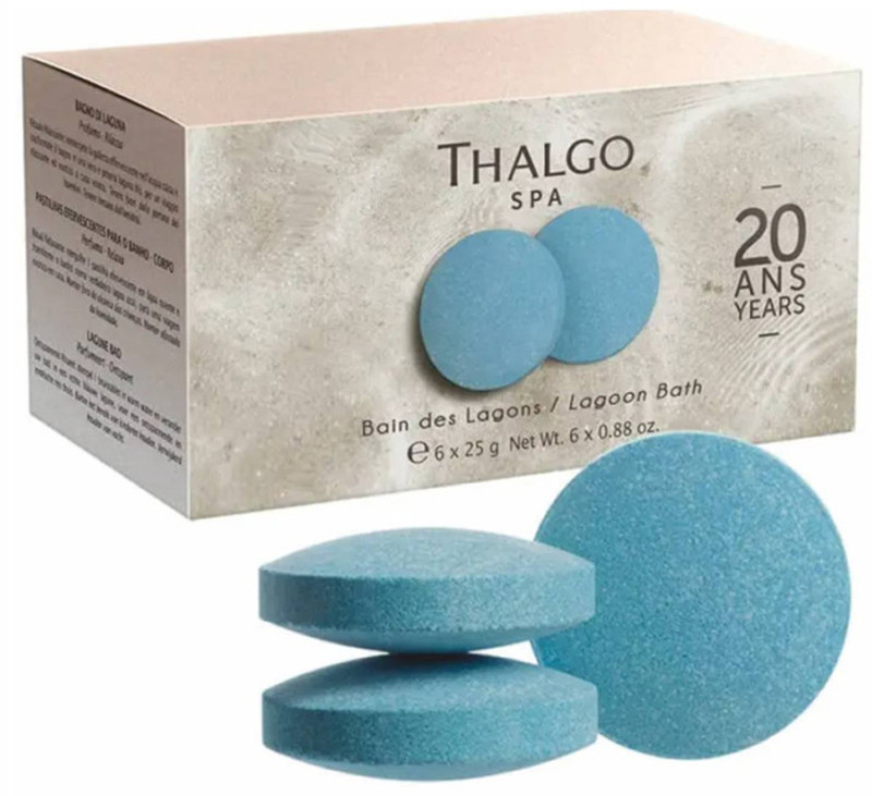 Шипучие таблетки для ванны "Воды Лагуны" Lagoon Water Bath Pebbles Thalgo, 6х25 г  Фото 2 