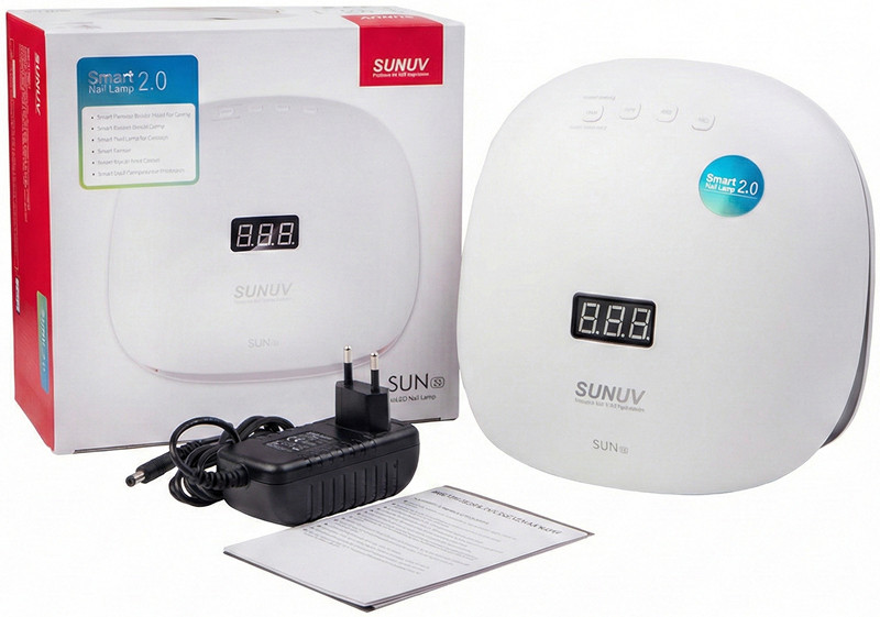 Лампа LED+UV SUNUV SUN 4S 48W, біла/чорна оригінал  Фото 2 