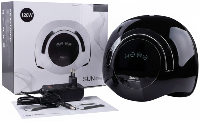 Лампа LED + UV SUN BQ-5T BLACK 120W з ручкою Фото 4