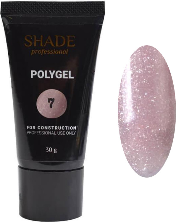 Полігель №07 з шиммером Shade, 30 мл