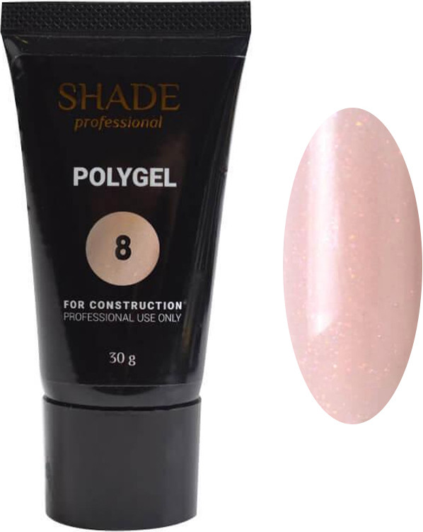 Полигель №08 с шиммером Shade, 30 мл