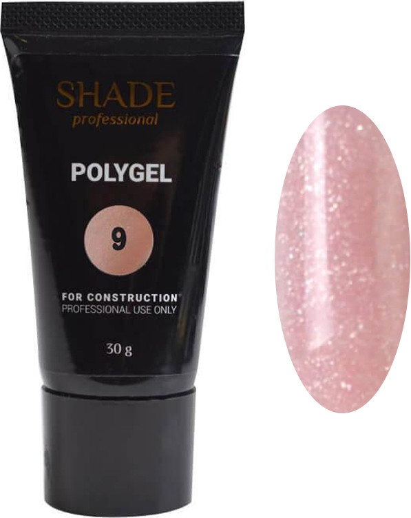 Полігель №09 з шиммером Shade, 30 мл