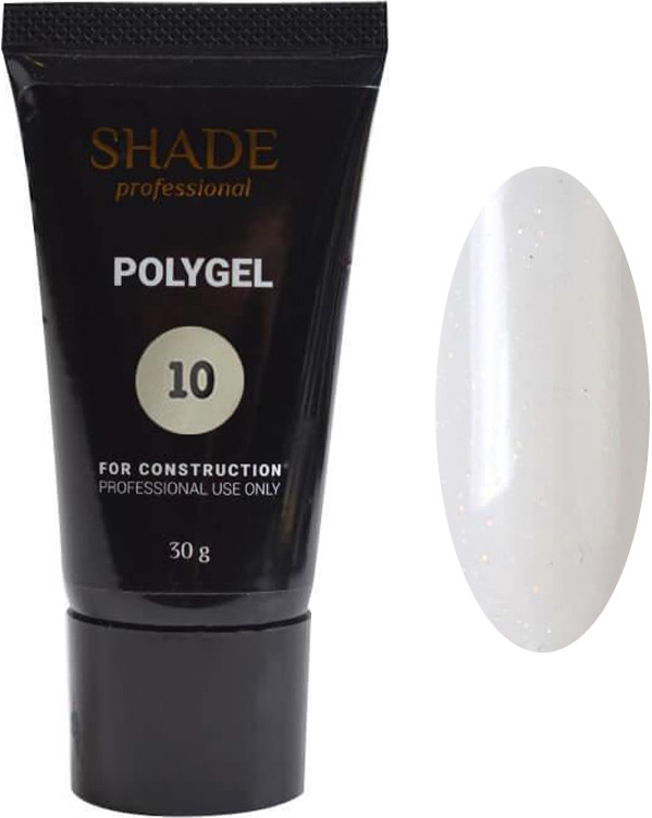 Полигель №10 с шиммером Shade, 30 мл