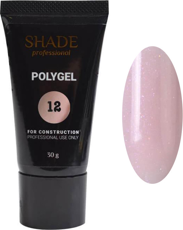 Полігель №12 з шиммером Shade, 30 мл