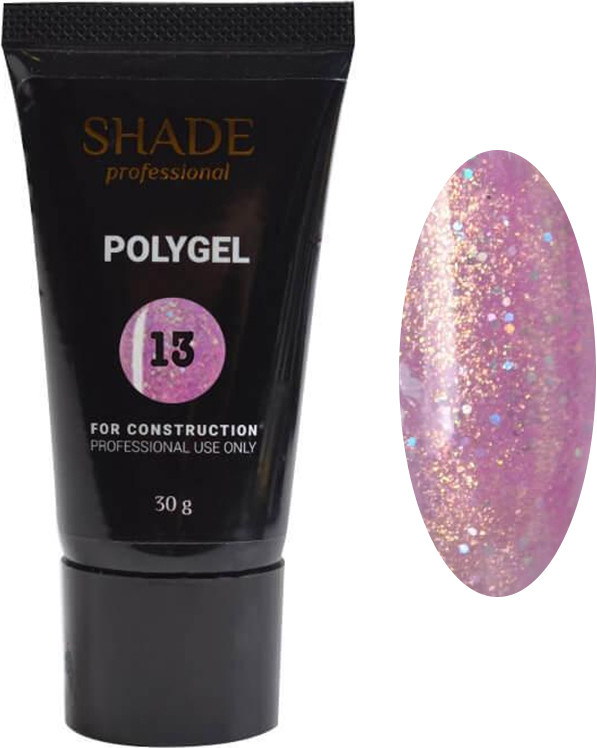Полигель №13 с шиммером Shade, 30 мл