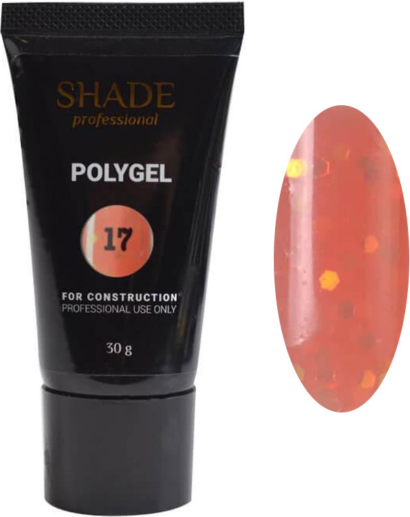 Полігель №17 з шиммером Shade, 30 мл