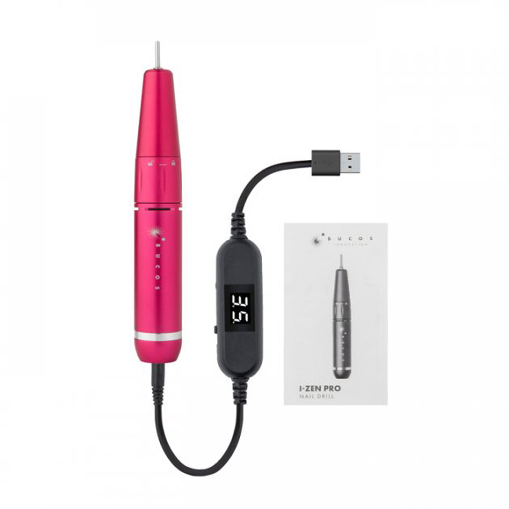 Фрезер для маникюра Bucos I-Zen Pro Nail Drill (45W/35000 оборотов), розовый  Фото 3 
