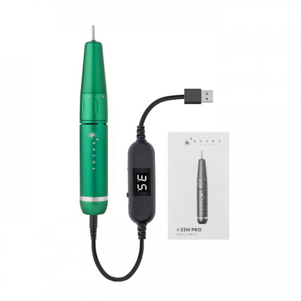 Фрезер для маникюра Bucos I-Zen Pro Nail Drill (45W/35000 оборотов), зеленый  Фото 3 