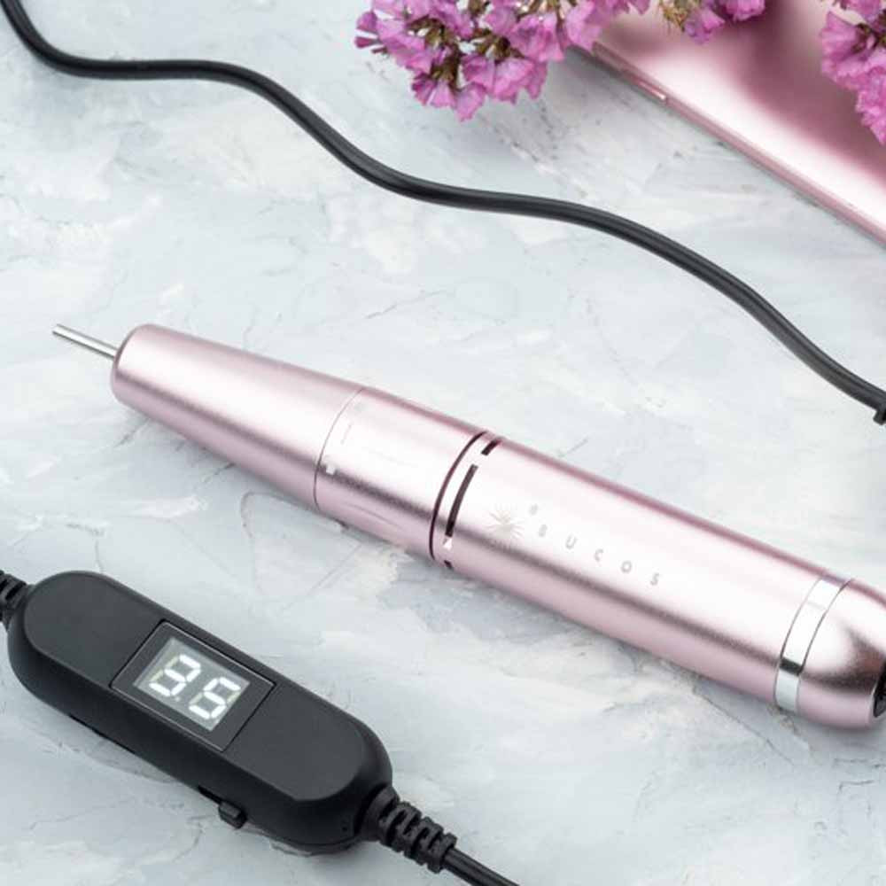 Фрезер для манікюру Bucos I-Zen Pro Nail Drill (45W/35000 обертів), ніжно рожевий  Фото 4 
