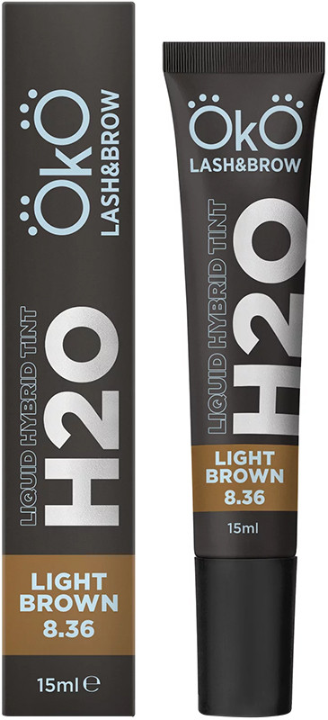 Фарба для брів та вій Liquid Hybrid Tint H2O Light Brown 8.36 OKO, 15 мл 