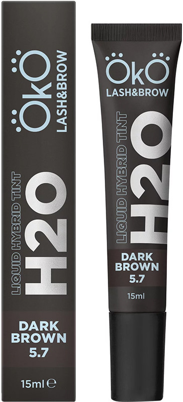 Фарба для брів та вій Liquid Hybrid Tint H2O Dark Brown 5.7 OKO, 15 мл