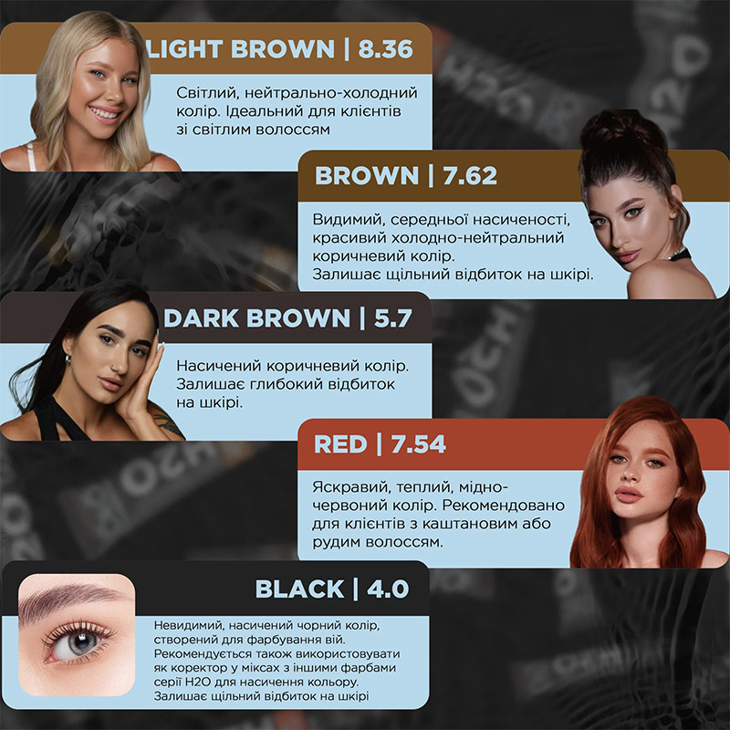 Краска для бровей и ресниц Liquid Hybrid Tint H2O Red 7.54 OKO, 15 мл Фото 2