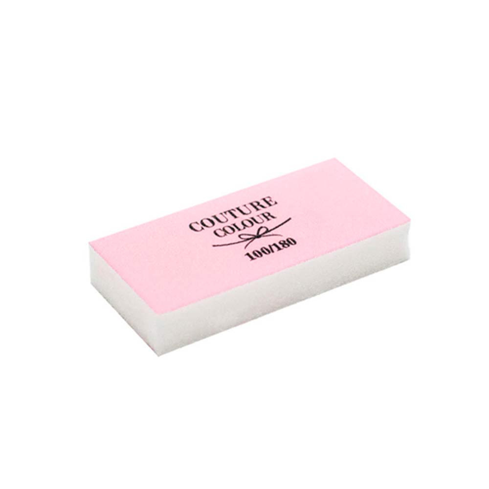 Баф для полірування нігтів брусок Slim Sanding Couture Colour 100.180, білий (рожевий)