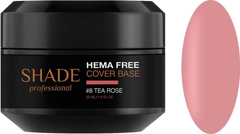 База для нігтів cover Hema Free №8 Tea Rose Shade, 30 мл