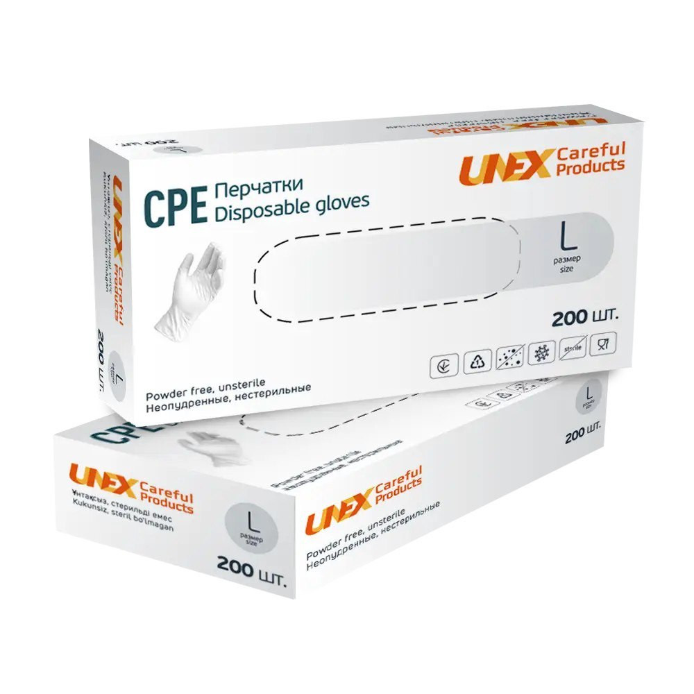 Перчатки CPE размер L Централмед 