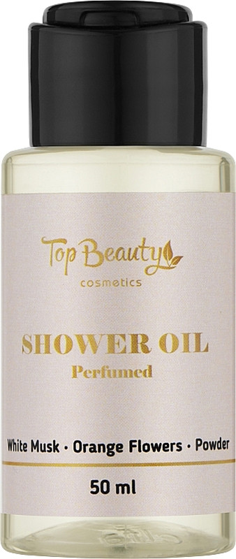 Масло для душа парфюмированное Белый мускус-Цветы апельсина-Пудра Top Beauty, 50 мл